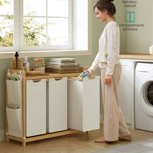SONGMICS Bamboo Laundry Hamper