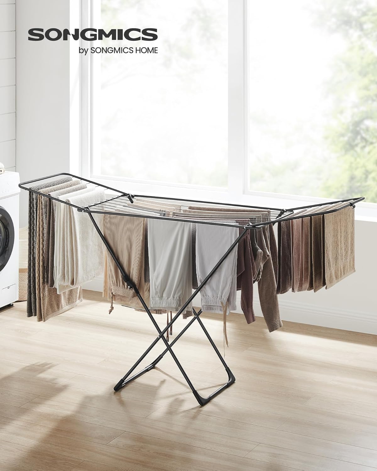 Foldable Linen Rack SONGMICS Foldable Clothes Laundry Drying Rack – Hello Cart