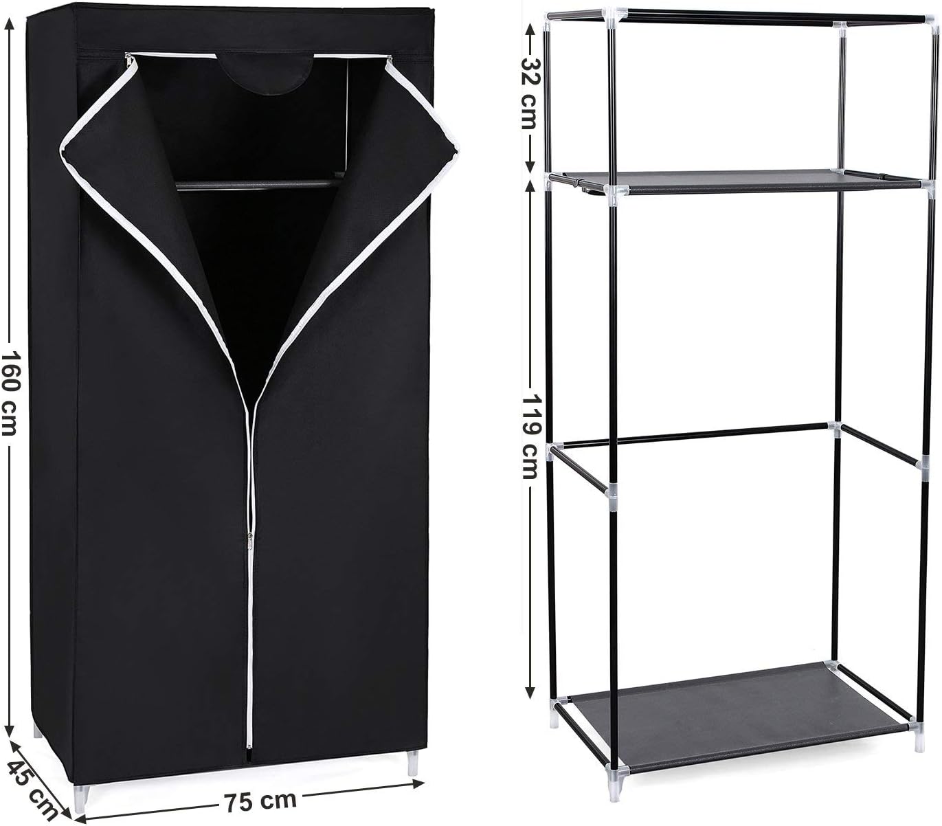 SONGMICS Fabric Wardrobe,