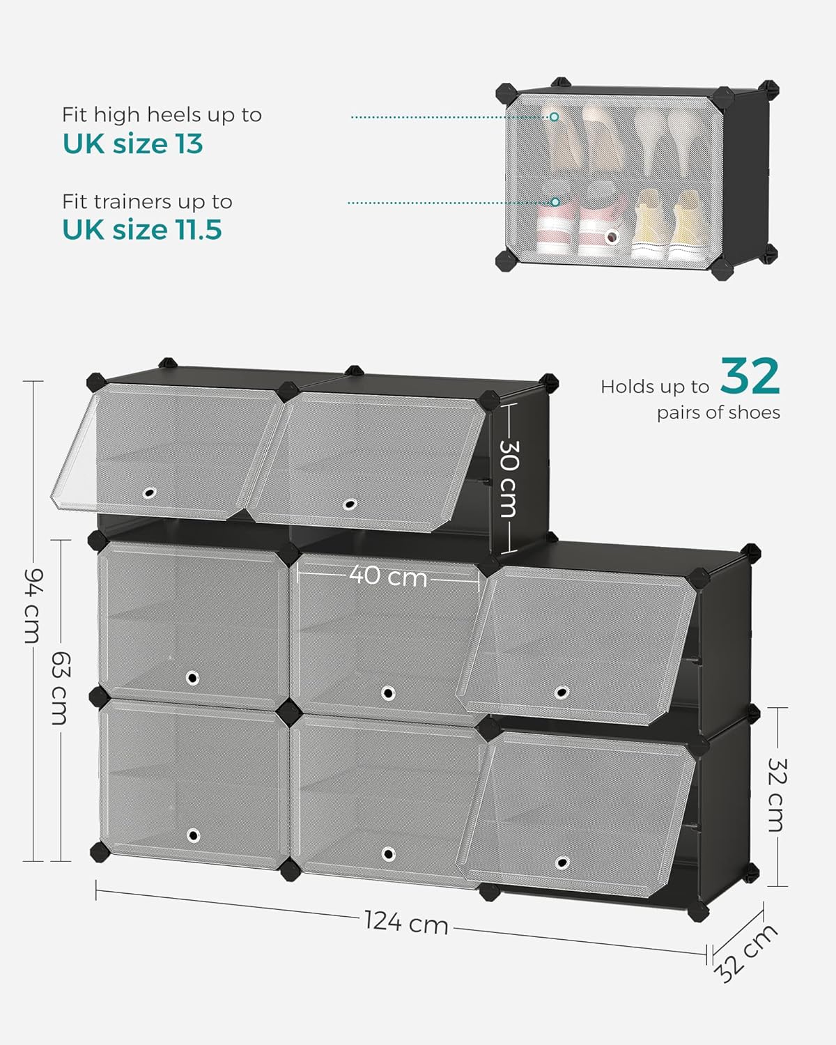 SONGMICS Interlocking Shoe Rack – Hello Cart