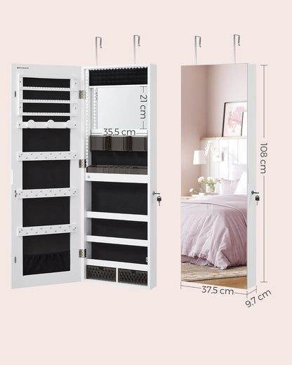 SONGMICS Wall Mounted Jewelry Cabinet