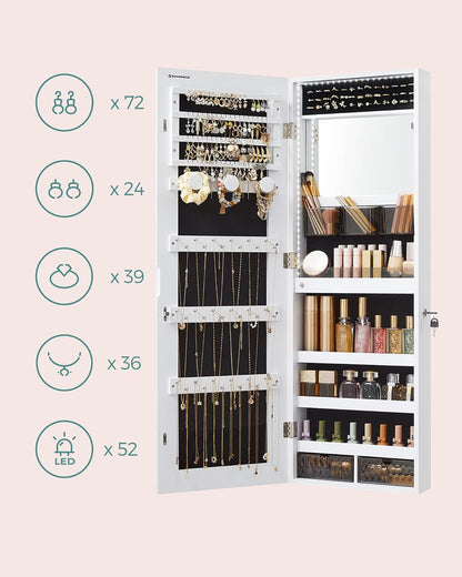 SONGMICS Wall Mounted Jewelry Cabinet