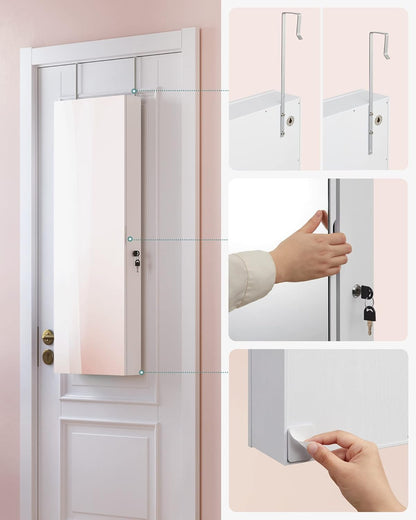 SONGMICS Wall Mounted Jewelry Cabinet