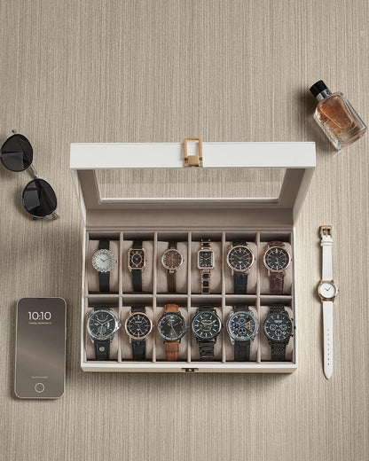 SONGMICS Watch Box with 12 Slots