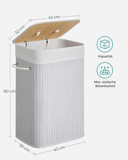 SONGMICS Laundry Basket with Lid