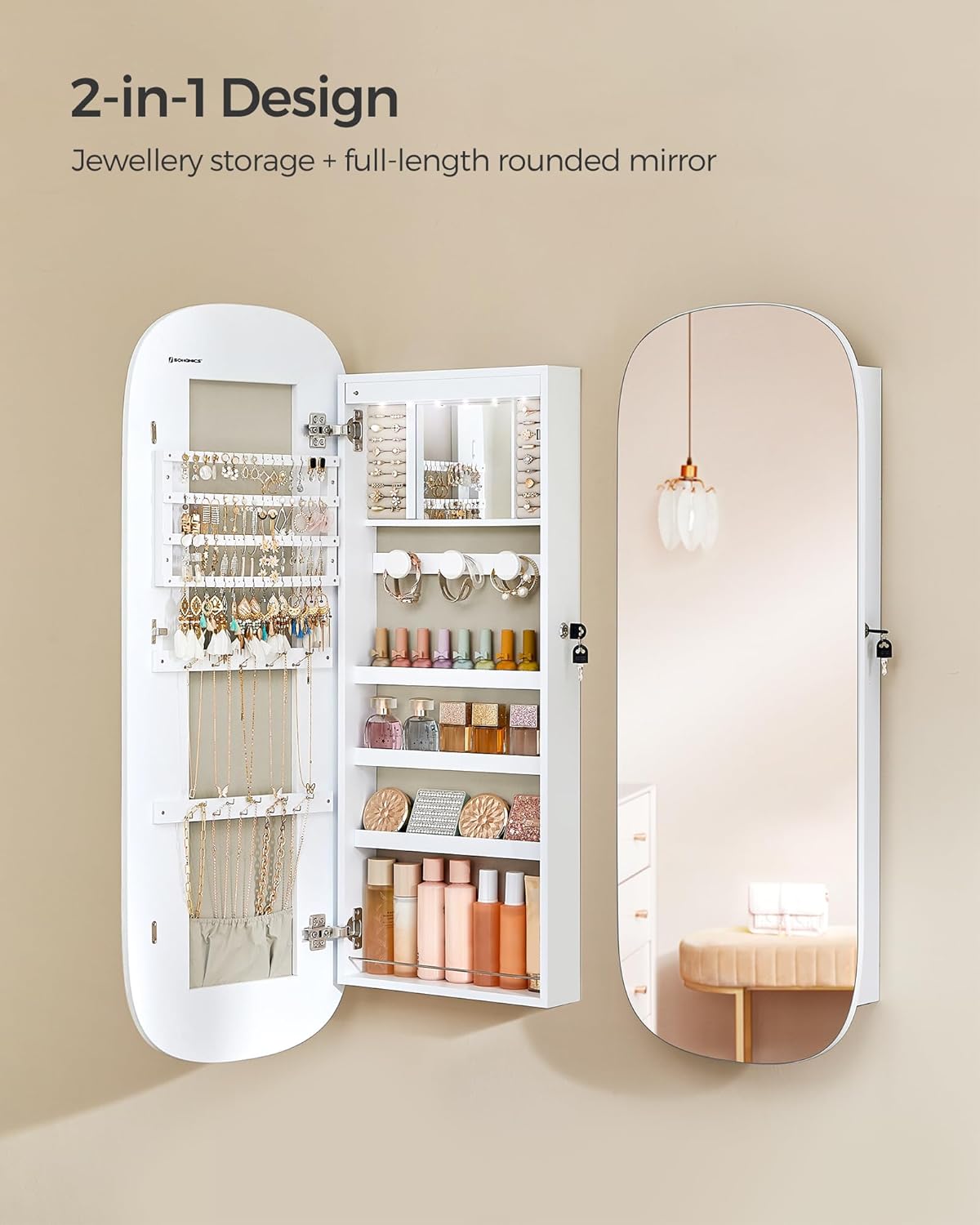 SONGMICS Mirror with Storage