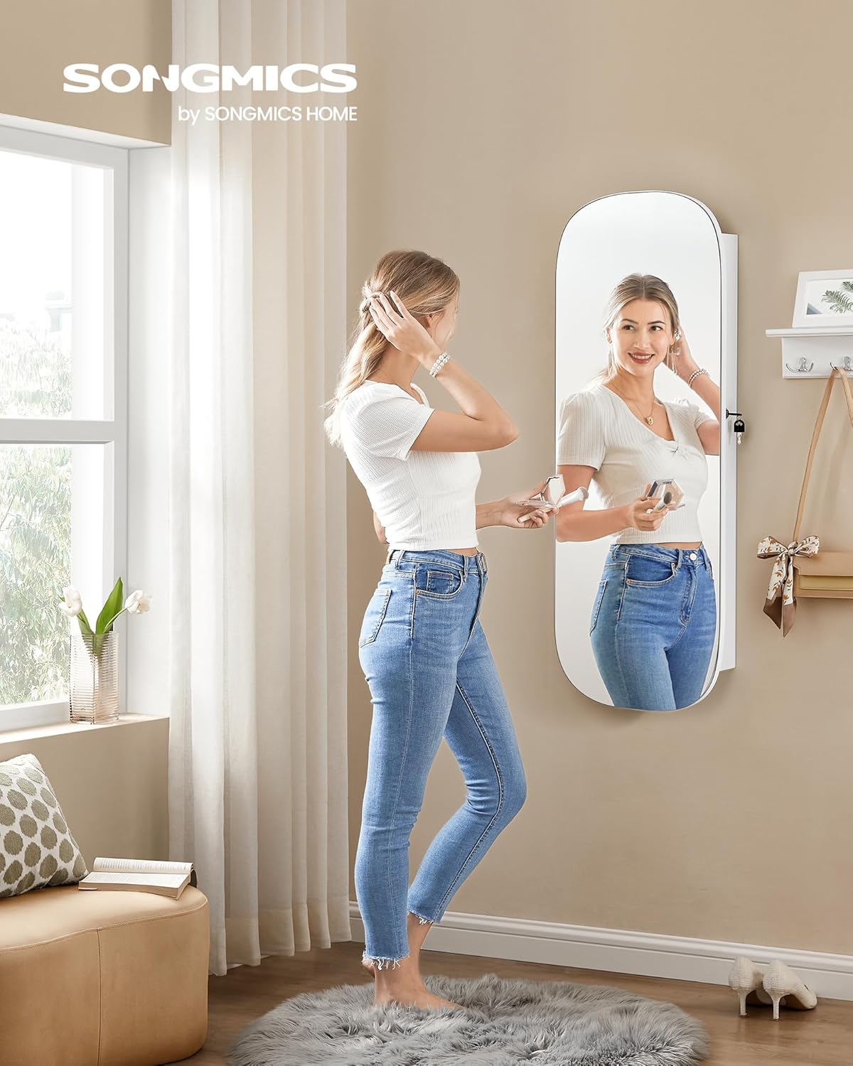 SONGMICS Mirror with Storage