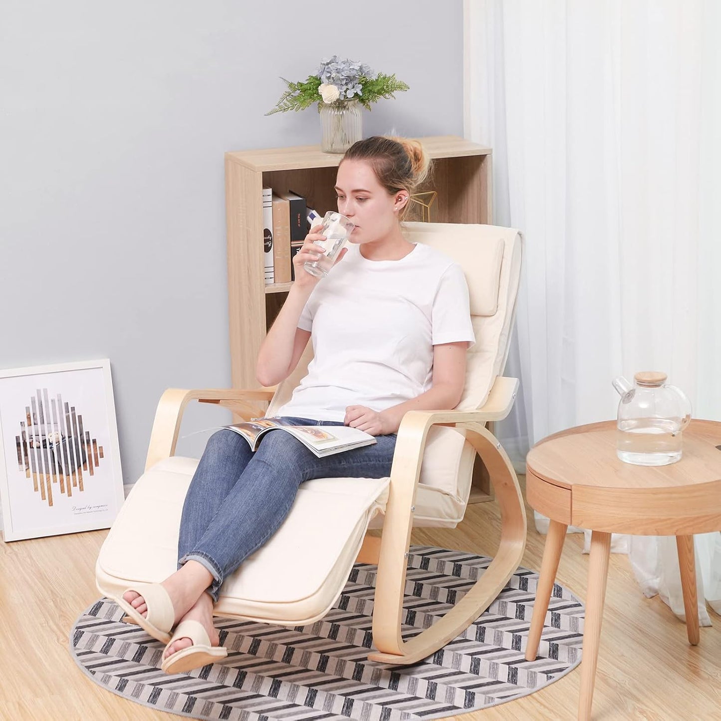 SONGMICS Sunlounger Relaxing Rocking Chair