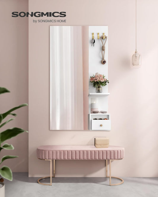 SONGMICS Wall Mirror with Storage Space