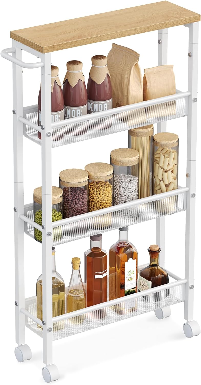 VASAGLE 4-Shelf Trolley