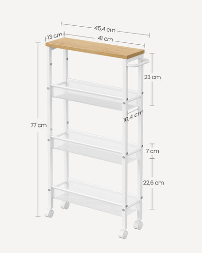 VASAGLE 4-Shelf Trolley