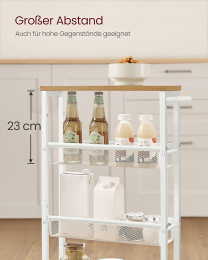 VASAGLE 4-Shelf Trolley