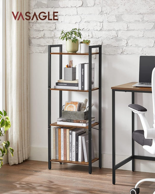 VASAGLE 4-Tier Tall Bookshelf Shelves