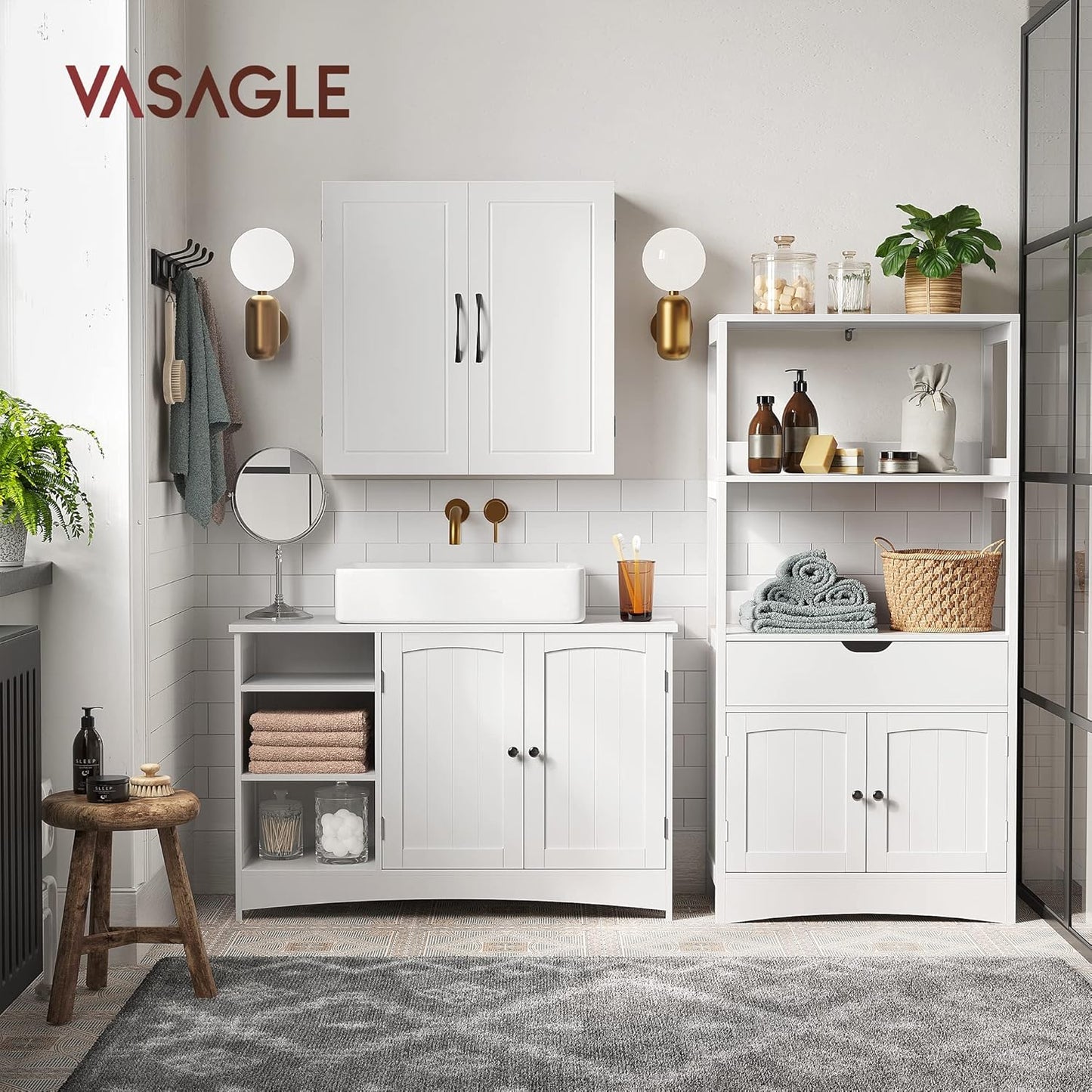 VASAGLE Undersink Bathroom Cabinet