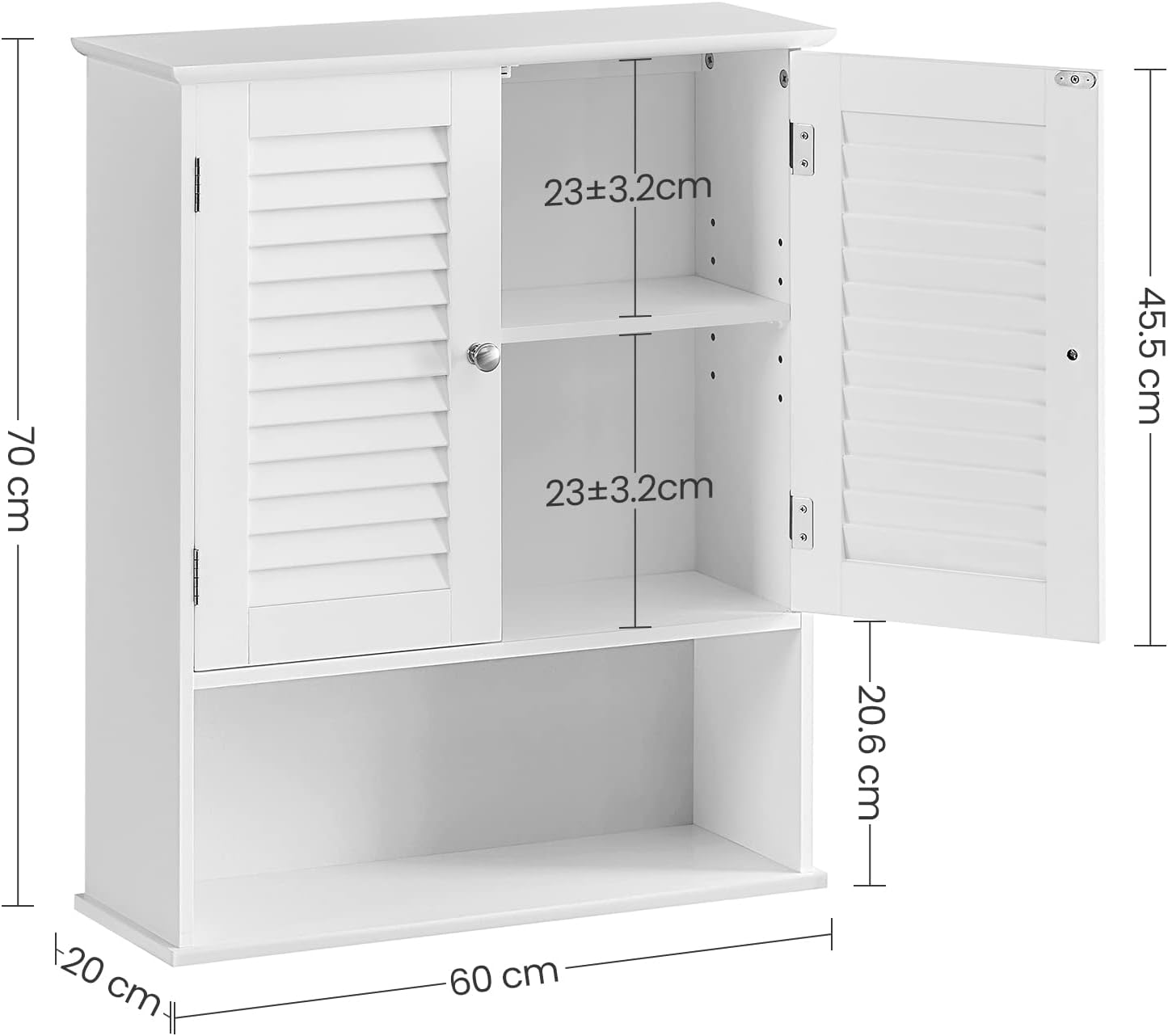 VASAGLE Bathroom Wall Cabinet