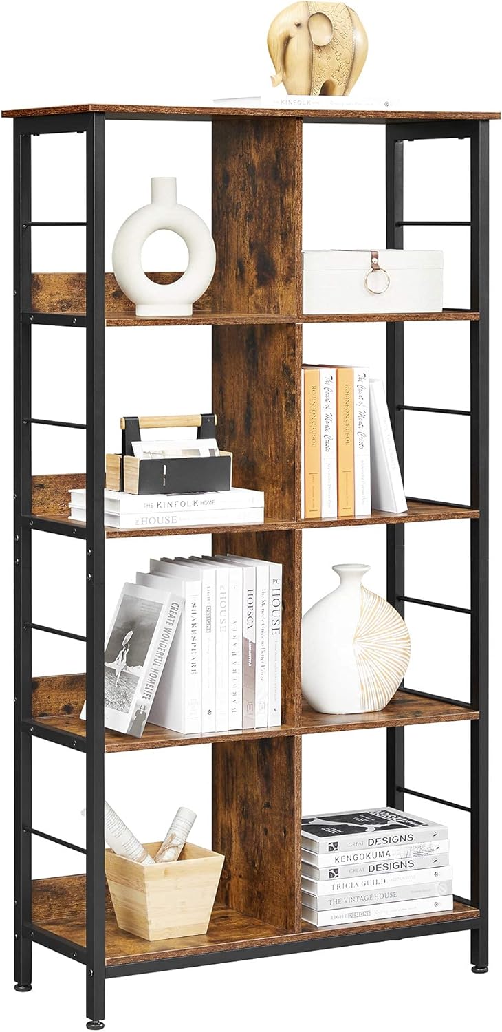 VASAGLE 4 Tier Industrial Style Bookcase