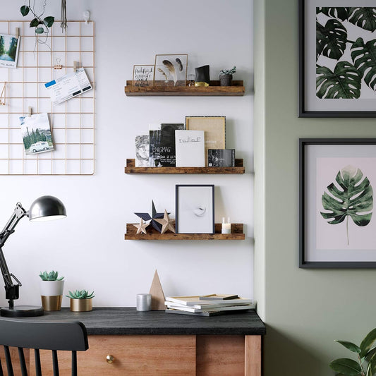 VASAGLE Wall Shelves Set of 3