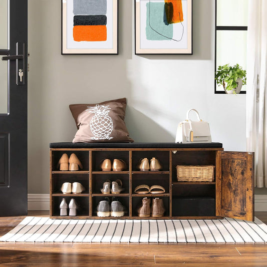 VASAGLE Shoe Bench Storage Cabinet