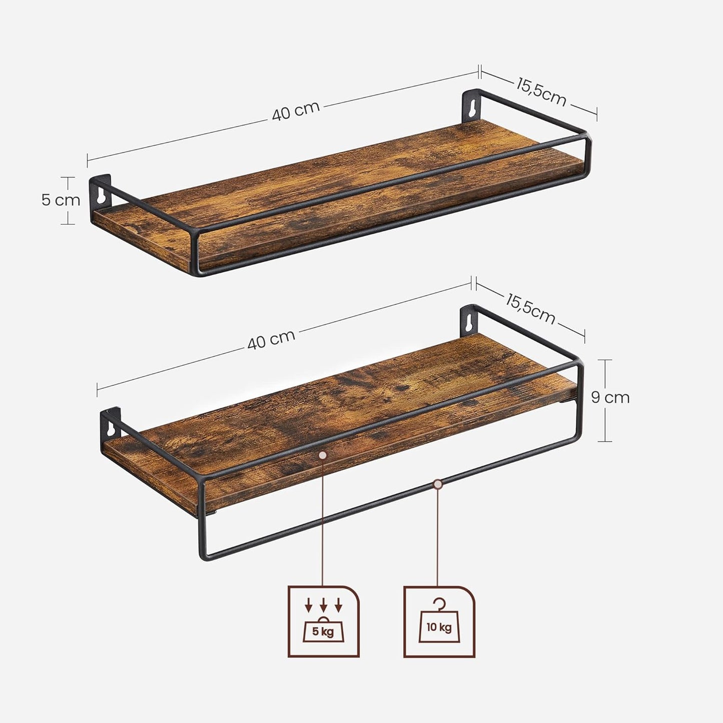 VASAGLE Wall Shelf