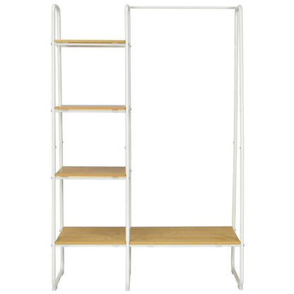 Clothes Rack Storage Hanging Bar White