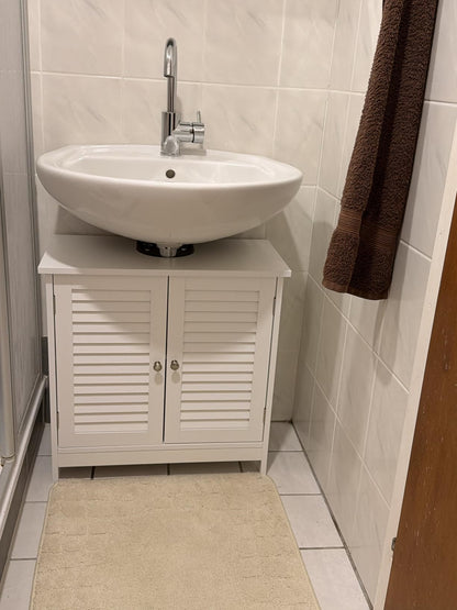 Vasagle BBC05WT Scandinavian Style Bathroom Cabinet, Undersink