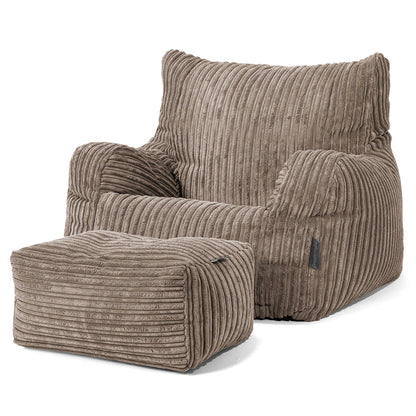 Josephine Bean Bag Armchair with footstool