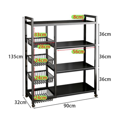 Shelves+basket storage rack