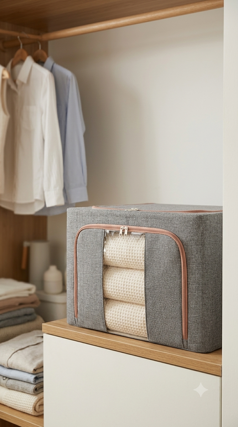 Metal Frame Storage Bag Box (2pcs)