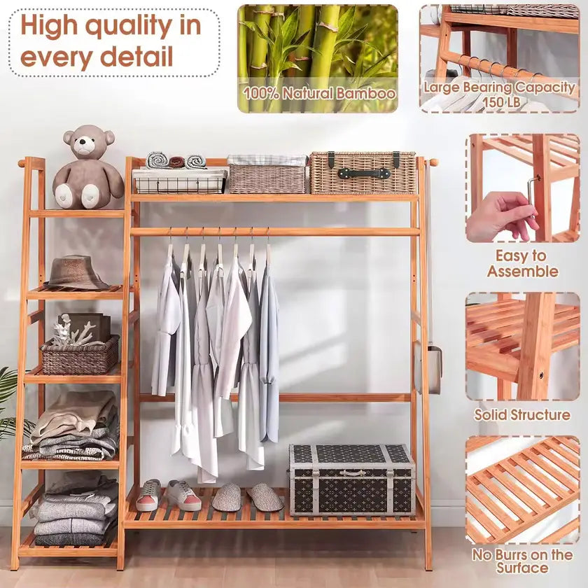 Bamboo Clothes Rack