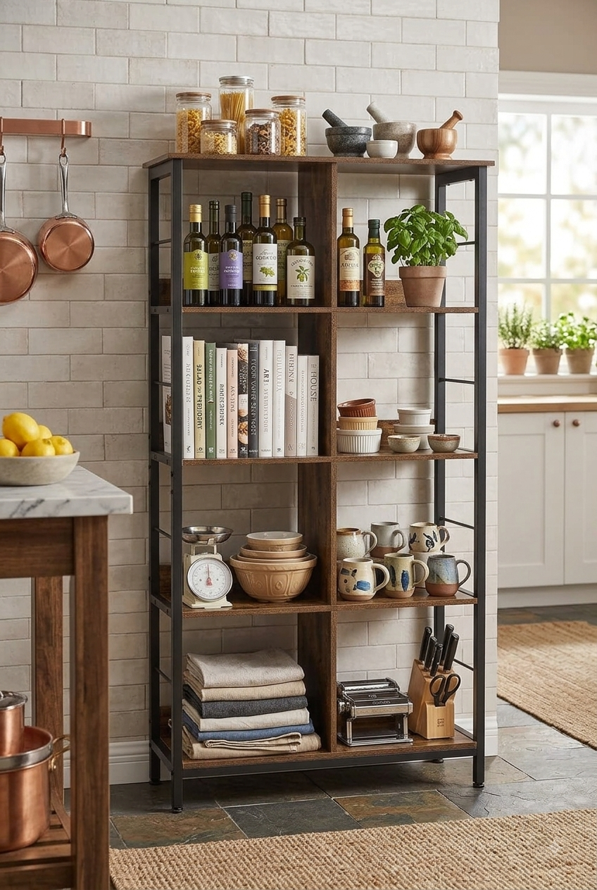 VASAGLE 4 Tier Industrial Style Bookcase