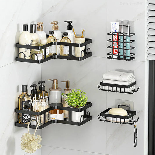 5 Pack Corner Shelf Bathroom  No Drilling, Rustproof