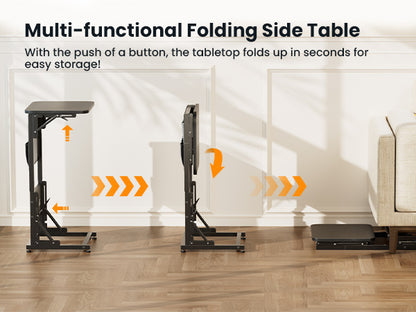 HLDIRECT Foldable C-Shaped Side Table