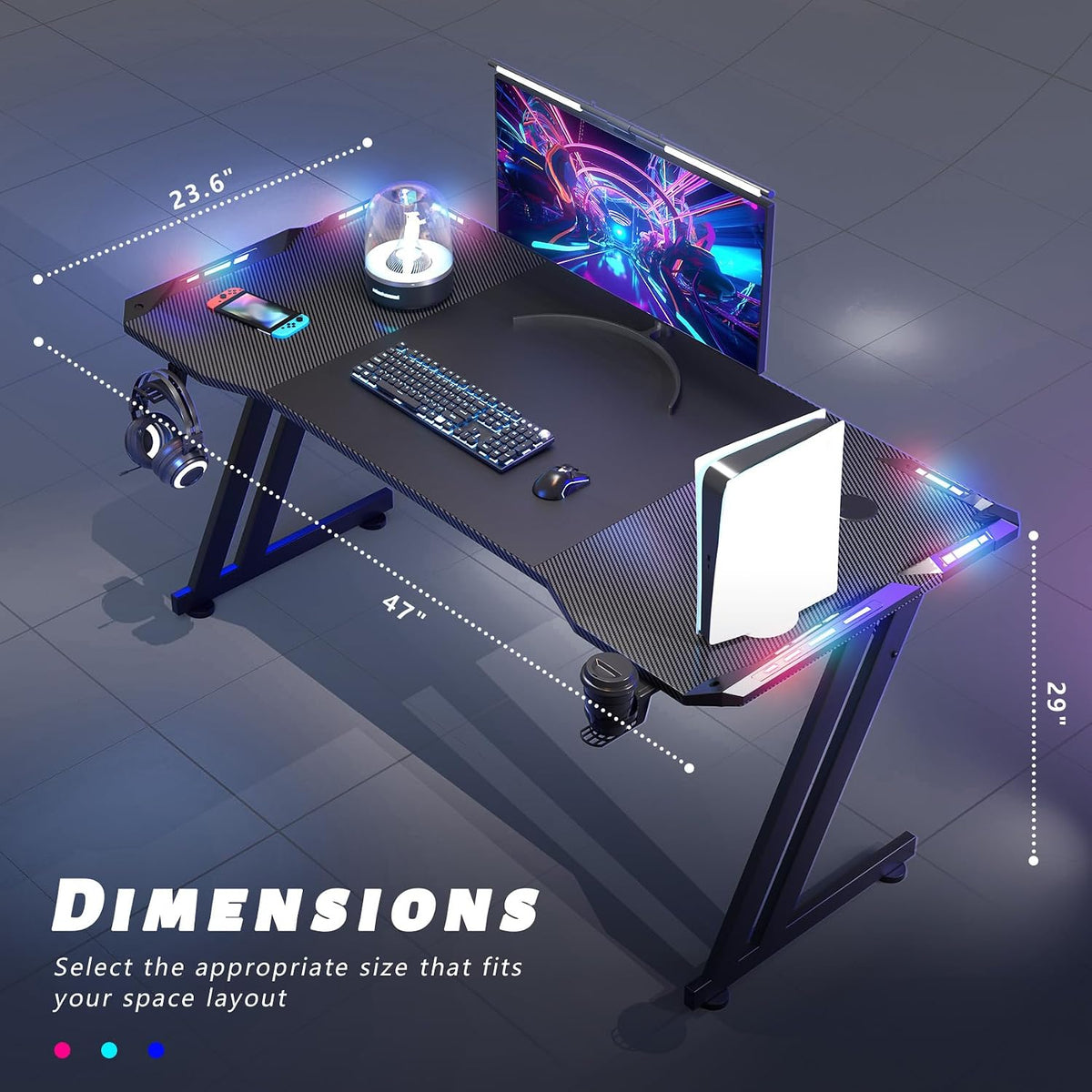HLDIRECT ZZ12-L BLACK Desk 120cm