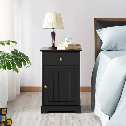 Yaheetech Set of 2 Black Bedside Tables 613869