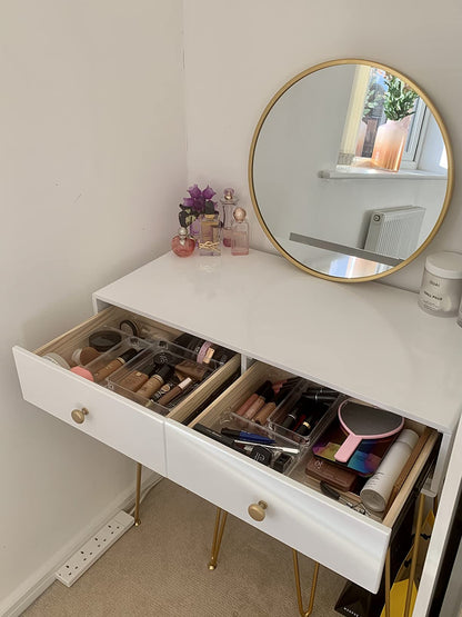 EUGAD Dressing Table with Stool and Wall Mount Mirror makeup vanity