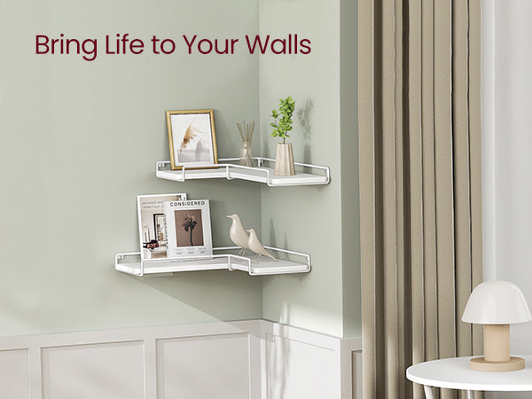 VASAGLE Set of 2 Corner Shelves