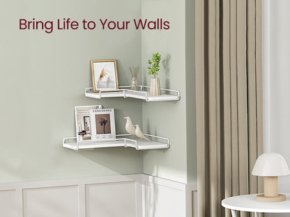 VASAGLE Set of 2 Corner Shelves