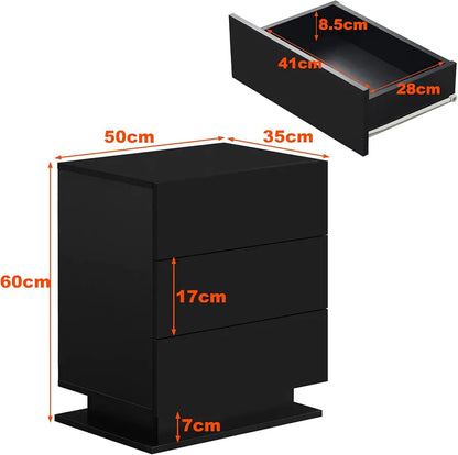 Bedside Table with LED Lights