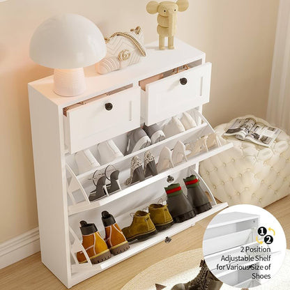 VOWNER Shoe Cabinet (Black or white)