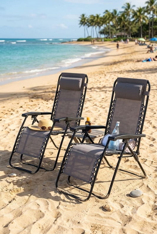 VonHaus Zero Gravity Chairs Set of 2