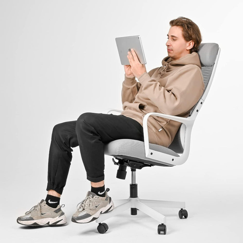 MELOKEA Gray Office Chair Ergonomic