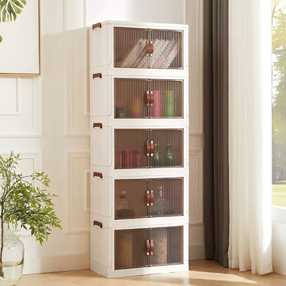 Foldable Plastic Storage Cabinet with wheels