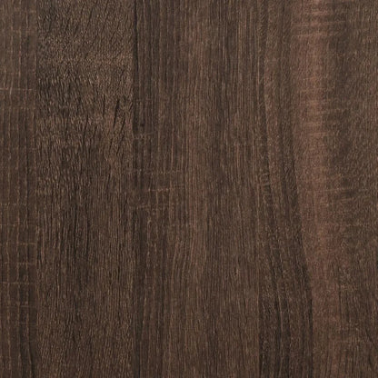 Clothes Rack Brown Oak Engineered Wood, Metal Compact