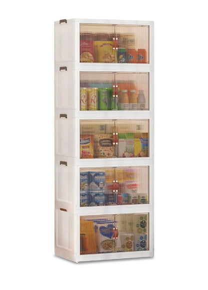 Foldable Plastic Storage Cabinet with wheels
