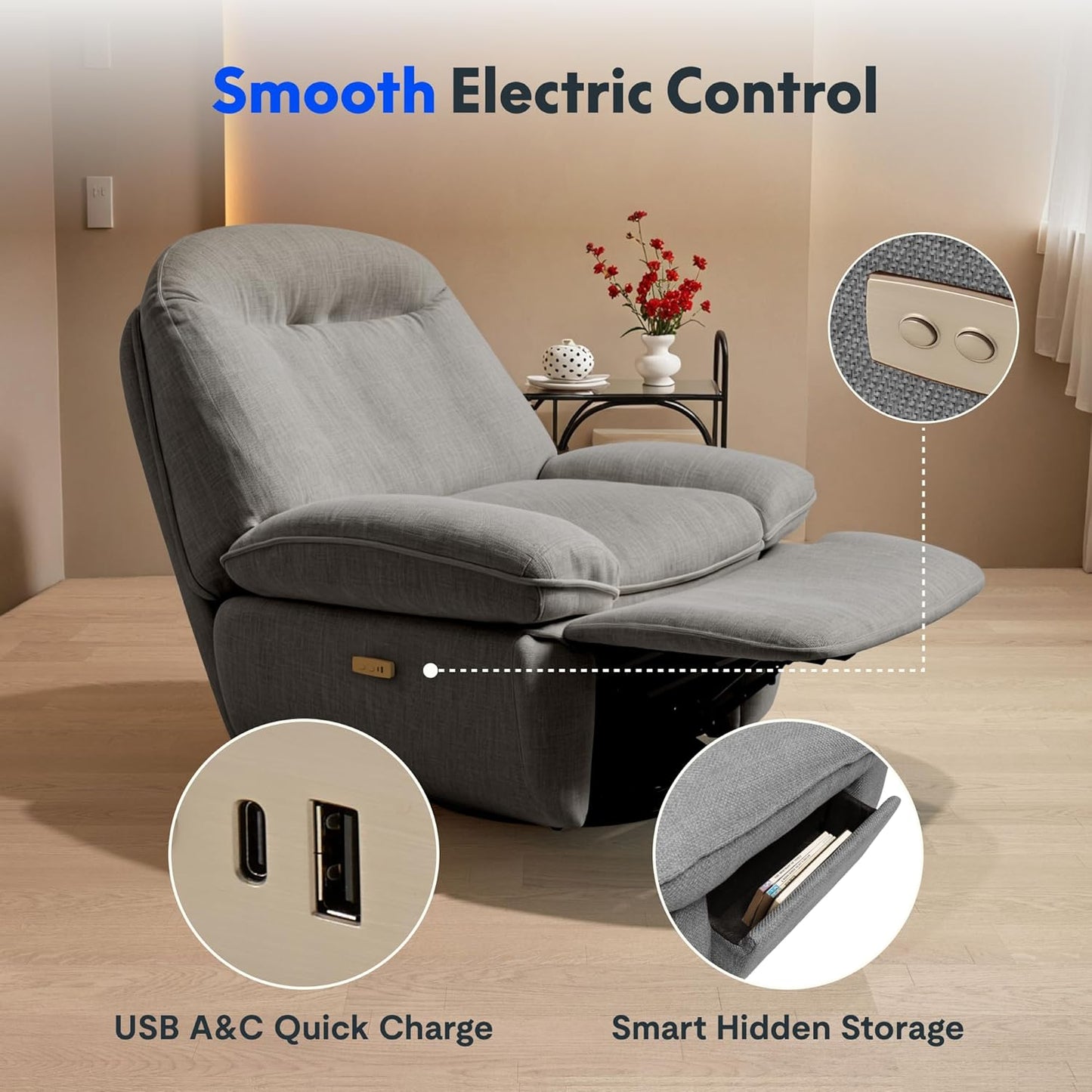 FLEXISPOT XR6 Recliner Swivel Rocking Chair