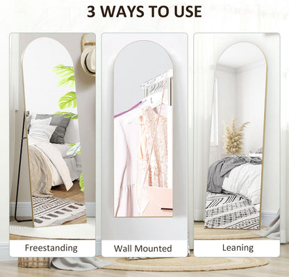 Gold Full Body Mirror Arch 50 x 150 cm
