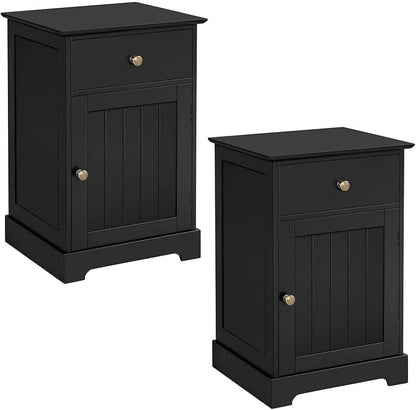 Yaheetech Set of 2 Black Bedside Tables 613869