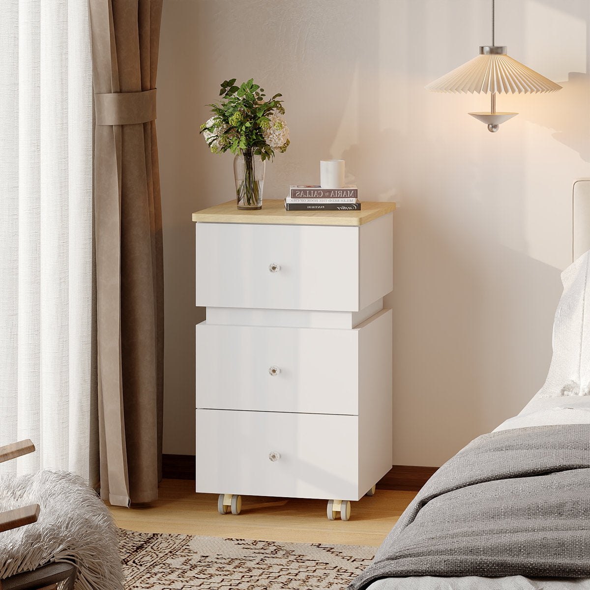 Modern Lift-Top Vanity With Smart Mirror & 6-Compartment Drawers
