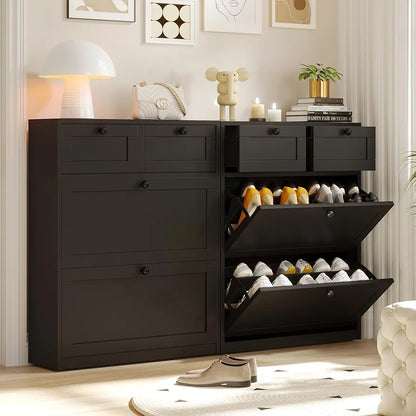 VOWNER Shoe Cabinet (Black or white)