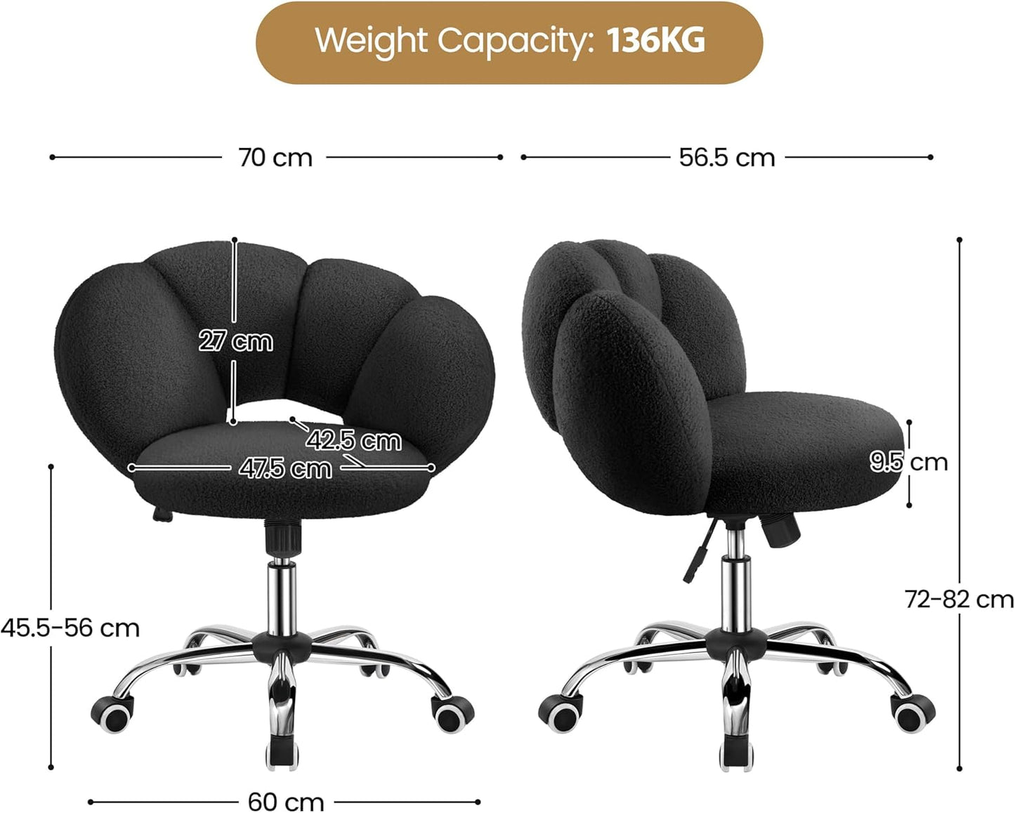 Yaheetech Makeup Chair